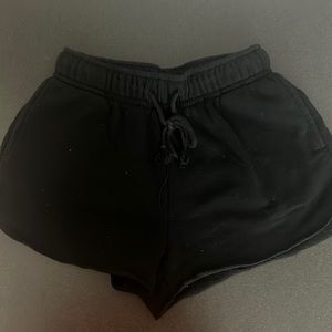 black sweat shorts